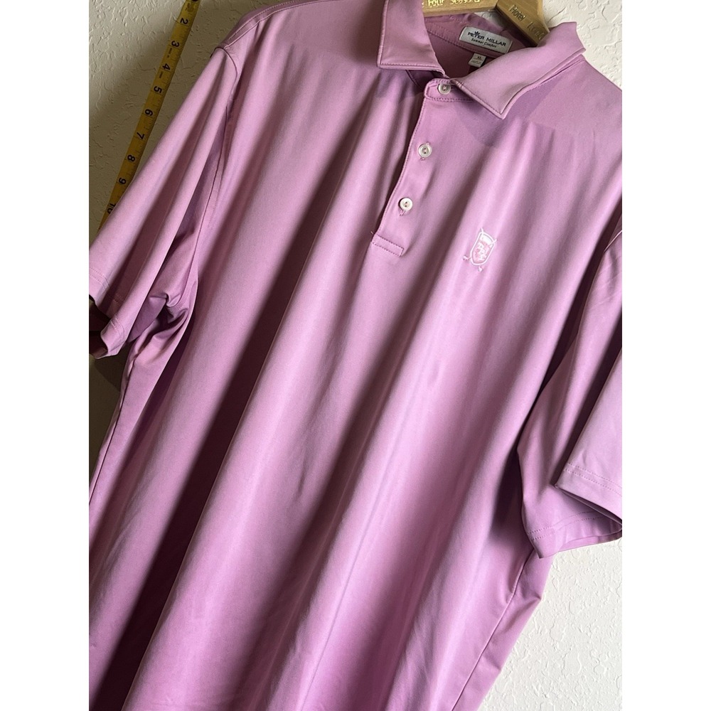 Peter Millar Summer Comfort Shirt Polo Golf  XL The Founders Club TFC‎ Logo Pink